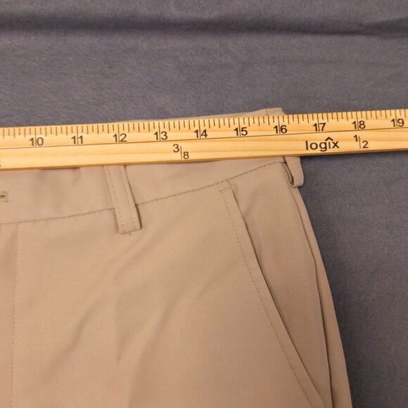 Izod Mens 32 Performance Golf Khaki Straight Leg Pants Tan Preppy Country Club - Picture 6 of 9